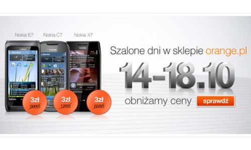 Szalone dni w sklepie Orange - telefony Nokia za 3 złote