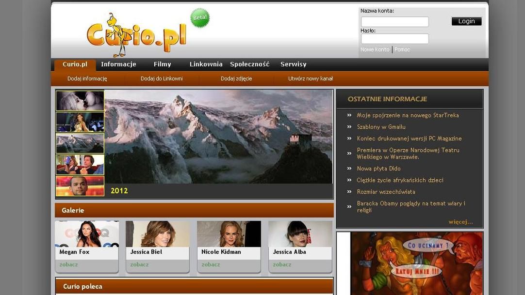 Curio.pl - serwis dla ciekawskich 1