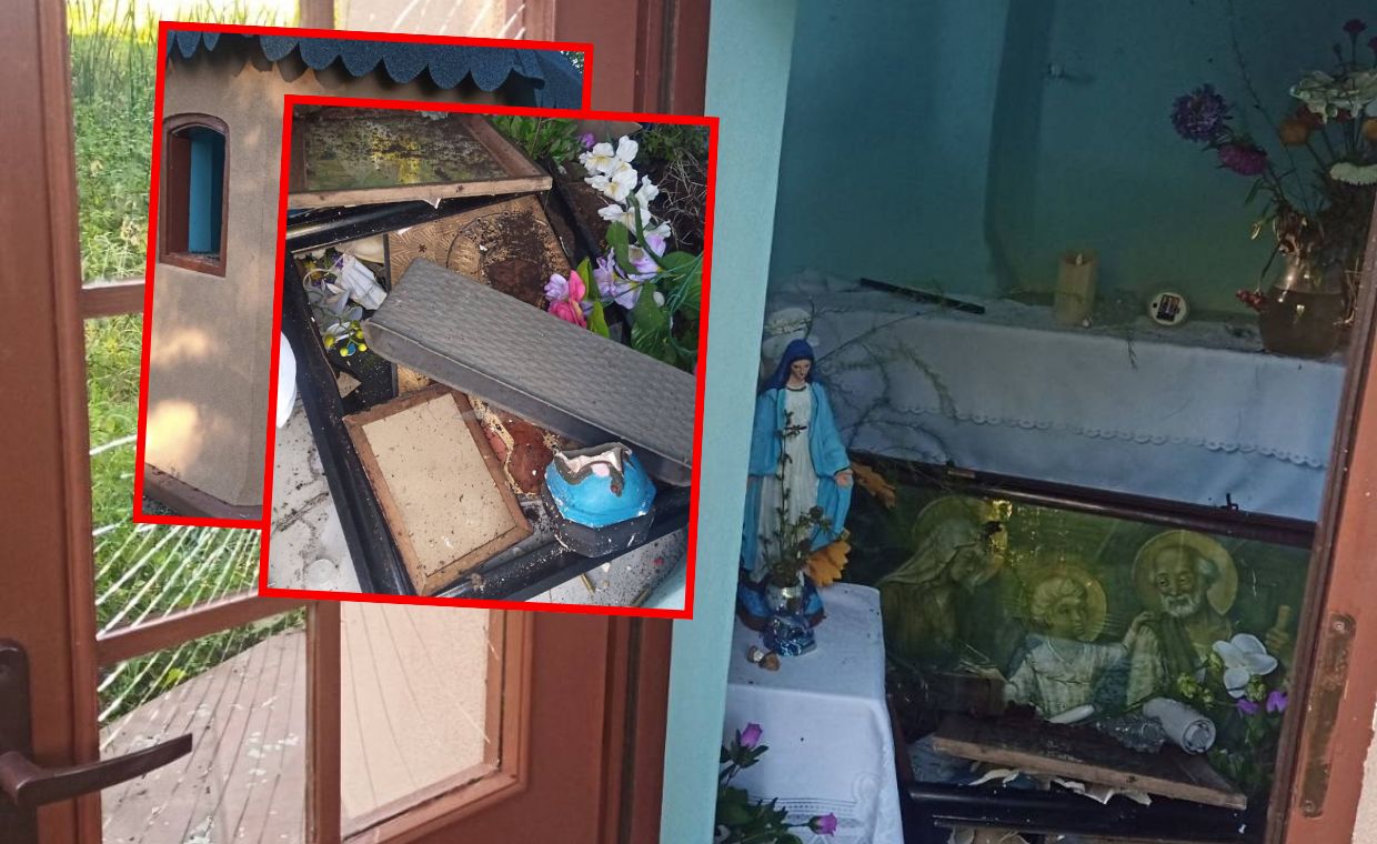 Profanacja na Mazowszu: Pijany 21-latek zniszczył dwie kapliczki – policja ściga za znieważeniem miejsc kultu
