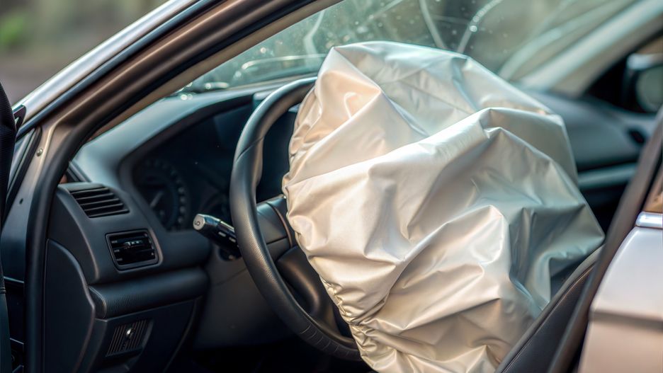 Auto, poduszka powietrzna, wypadek, wybuch, airbag