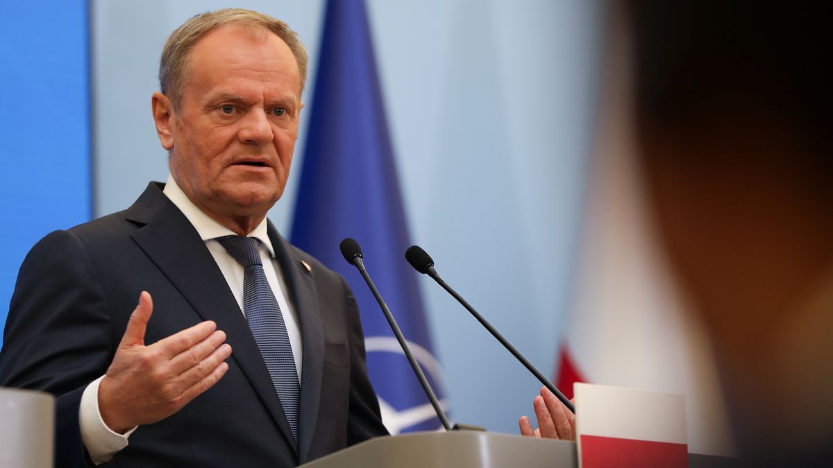 Donald Tusk, Prime Minister of Poland, meets with Mark Rutte, NATO Secretary General, at the Chancellery of the Prime Minister in Warsaw, Poland, on March 26, 2025. The Prime Minister and NATO Secretary General discuss security in Europe, the threat from Russia, and NATO and its contribution to security. (Photo by Klaudia Radecka/NurPhoto via Getty Images)
