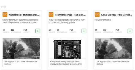 Benchmark.pl - nowy główny kanał RSS i Feedly