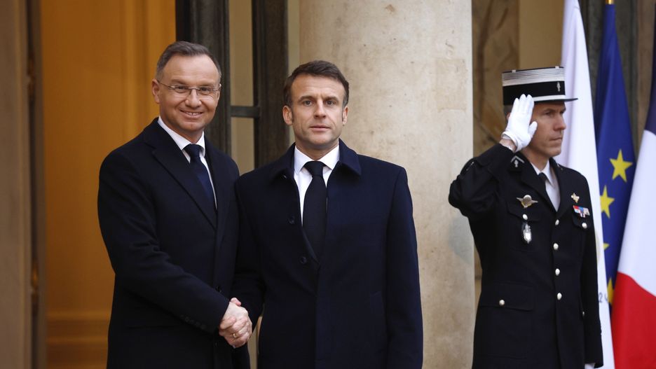 Andrzej Duda i Emmanuel Macron