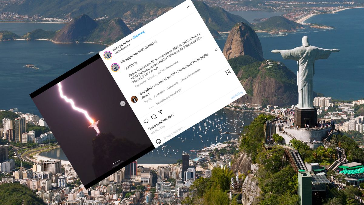 Starcie na szczycie. Piorun uderzył w Pomnik Chrystusa Odkupiciela