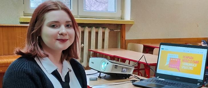 Alicja Kwiatkowska w finale ogólnopolskiej Olimpiady Wiedzy o Filmie i Komunikacji Społecznej