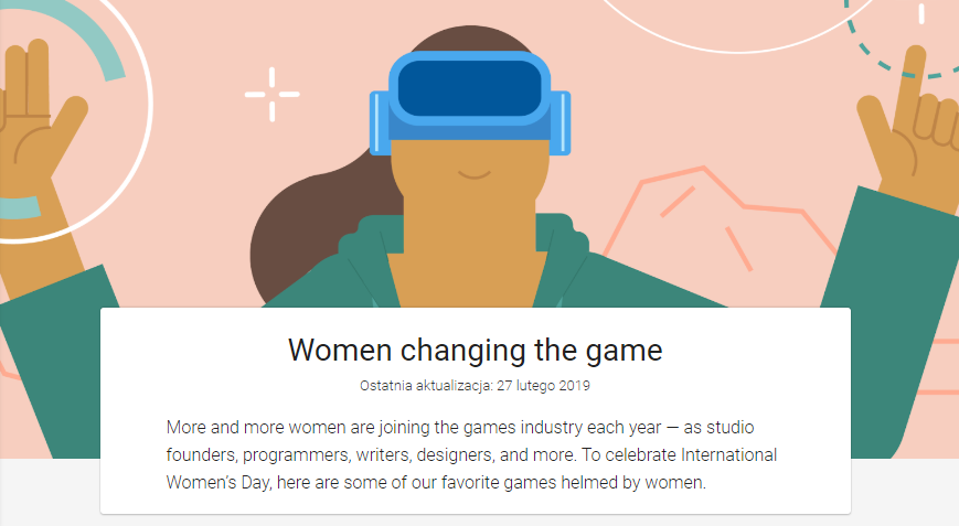 Google docenia programistki, źródło: Sklep Play.