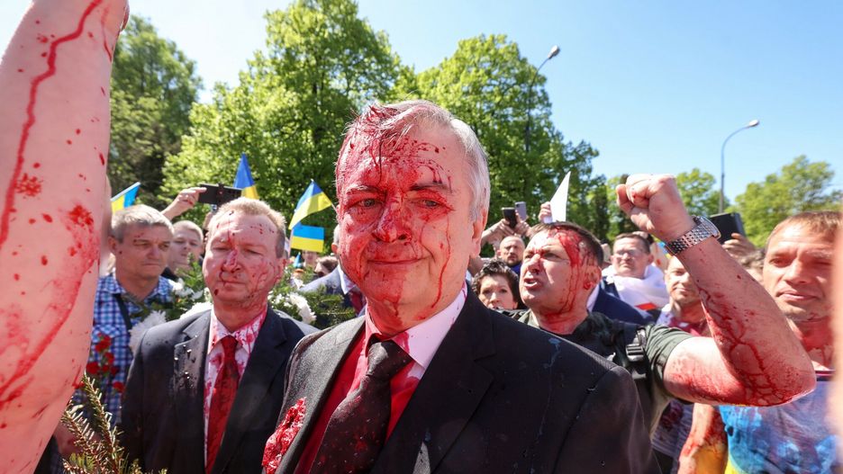Dzie? Zwyci?stwa przy Mauzoleum ?o?nierzy Radzieckich09.05.2022 Warszawa Dzien Zwyciestwa przy Mauzoleum Zolnierzy Radzieckich  fot. Andrzej Iwanczuk/REPORTER
n/z: ambasador rosji w Polsce Siergiej AndriejewAndrzej Iwanczuk/REPORTER