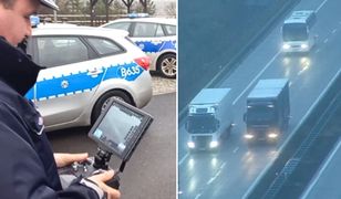 Kierowcy ciężarówek w oku drona policji. Posypały się mandaty