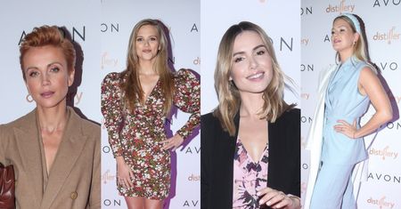 Wypudrowane celebrytki podbijają ściankę firmy kosmetycznej: Kasia Zielińska, Marta Żmuda Trzebiatowska, Agnieszka Kaczorowska (ZDJĘCIA)