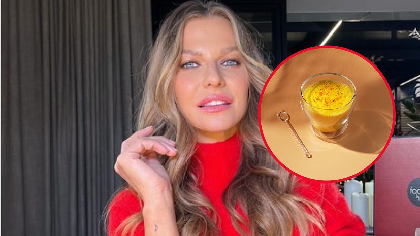 Żółty shot na odporność składa się z kurkumy, oleju lnianego i octu jabłkowego.