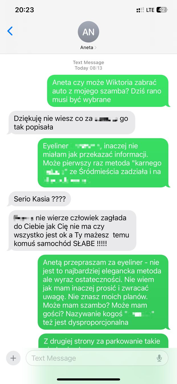 Wymiana wiadomości między Katarzyną Grygą Nikić i mamą Wiktorii 