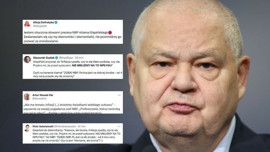 Słowa prof. Adama Glapińskiego wywołała burzę w mediach społecznościowych