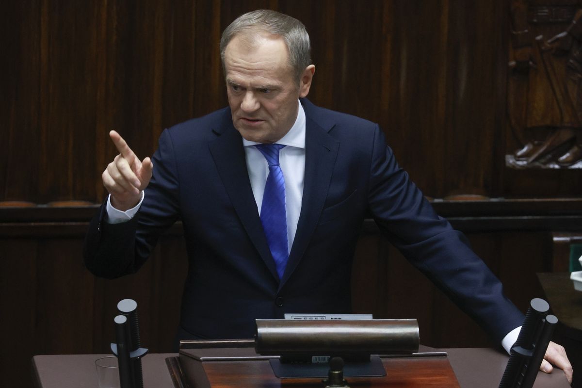 Donald Tusk podczas posiedzenia Sejmu