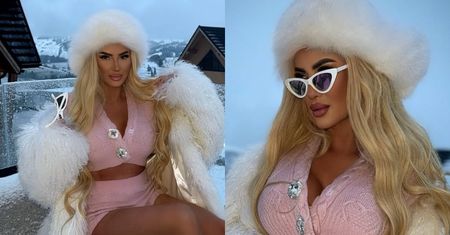 Izabela Macudzińska w kusych fatałaszkach hasa po śniegu w Zakopanem