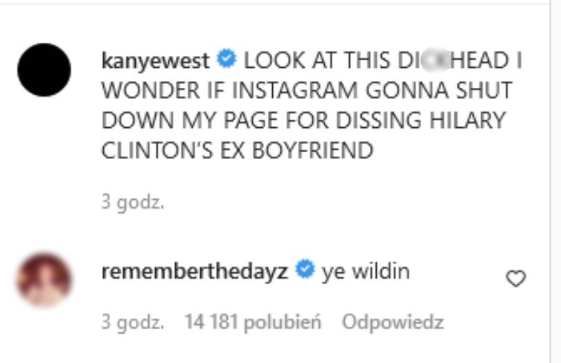 Kanye West atakuje chłopaka Kim Kardashian na Instagramie