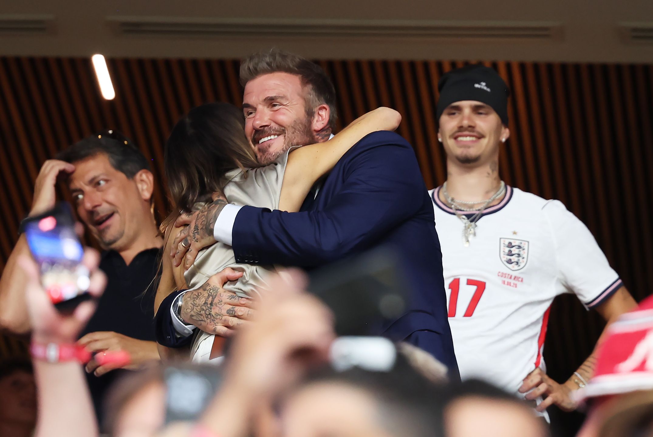 David Beckham z Victorią i dziećmi