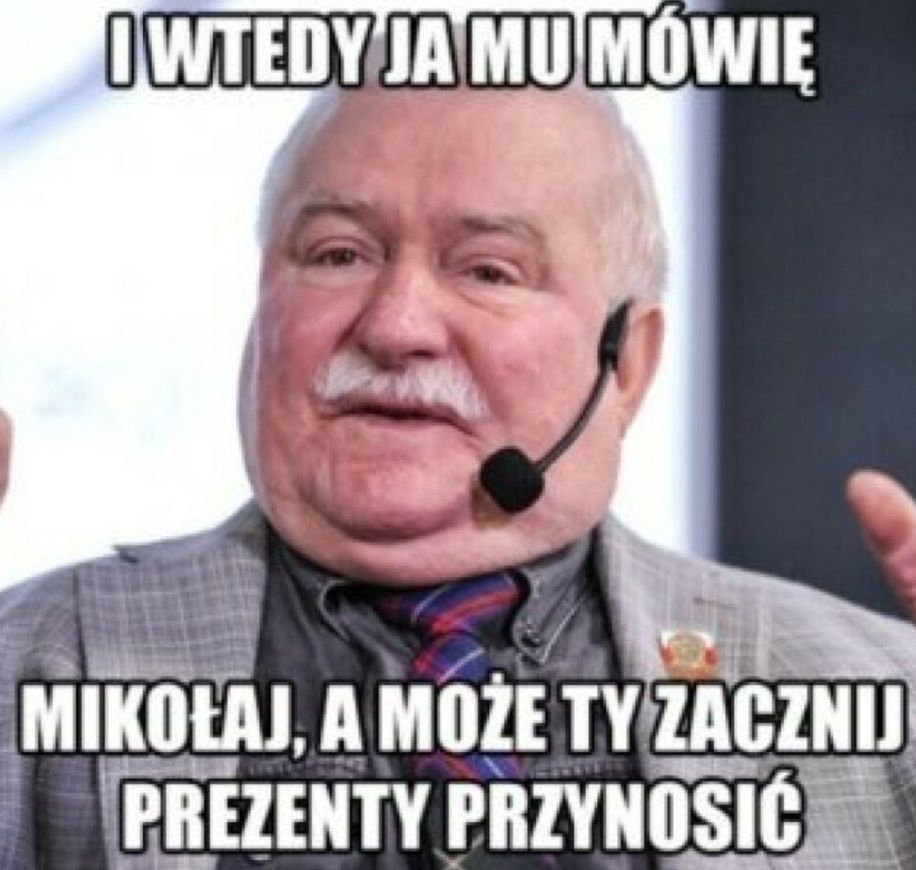 Lech Wałęsa zachęcił Mikołaja do rozdawania podarunków? Odpowiedź w memach!