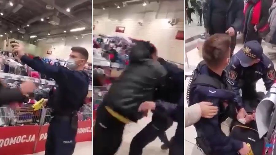 Interwencja policji i straży miejskiej w Galerii Twierdza w Zamościu