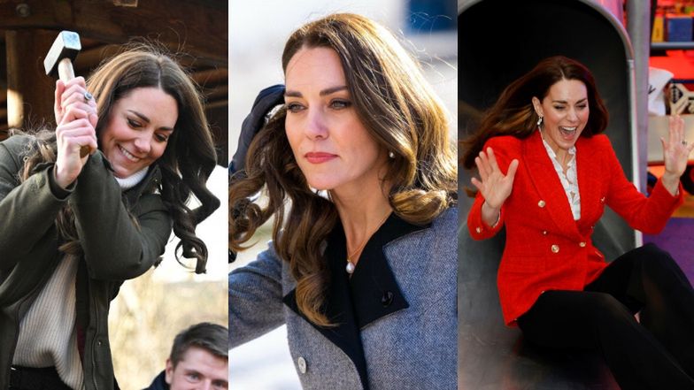 Kate Middleton zasuwa na zjeżdżalni, rąbie drewno i rozwodzi się nad tym, jak bardzo marzy o KOLEJNYM DZIECKU... (ZDJĘCIA)