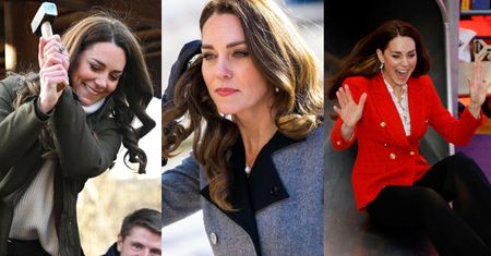 Kate Middleton zasuwa na zjeżdżalni, rąbie drewno i rozwodzi się nad tym, jak bardzo marzy o KOLEJNYM DZIECKU... (ZDJĘCIA)