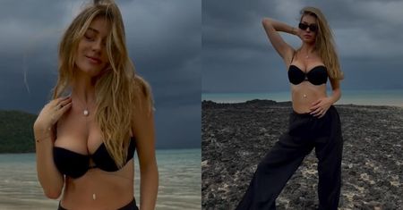 Marcelina Zawadzka pląsa w bieliźnie po plaży i chwali się sylwetką niespełna osiem miesięcy po porodzie
