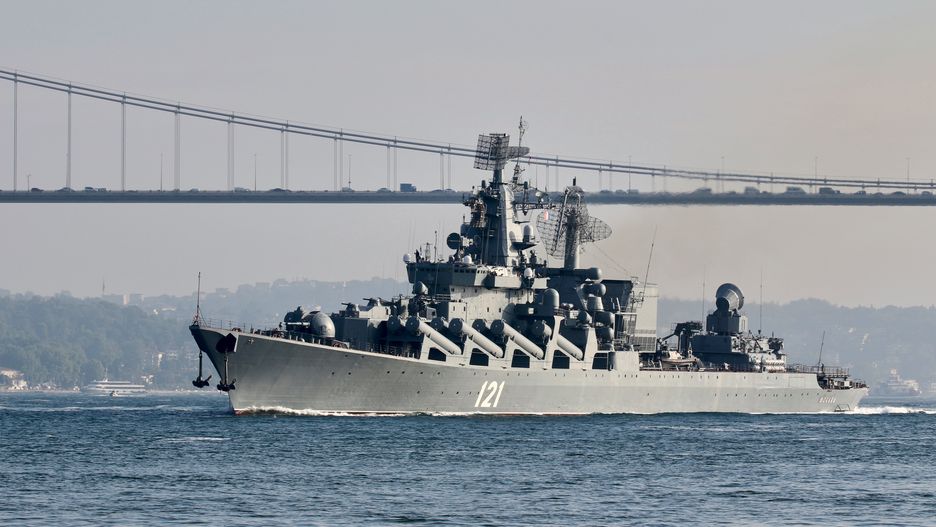 The Russian Navy's guided missile cruiser Moskva sails in Istanbul's BosphorusThe Russian Navy's guided missile cruiser Moskva sails in the Bosphorus, on its way to the Mediterranean Sea, in Istanbul, Turkey June 18, 2021. Picture taken June 18, 2021.,Image: 682777956, License: Rights-managed, Restrictions: , Model Release: no, Credit line: YORUK ISIK / Reuters / ForumYORUK ISIK / Reuters / Forumdefence, category_code_def, category_code_europ, category_code_meast, category_code_defence