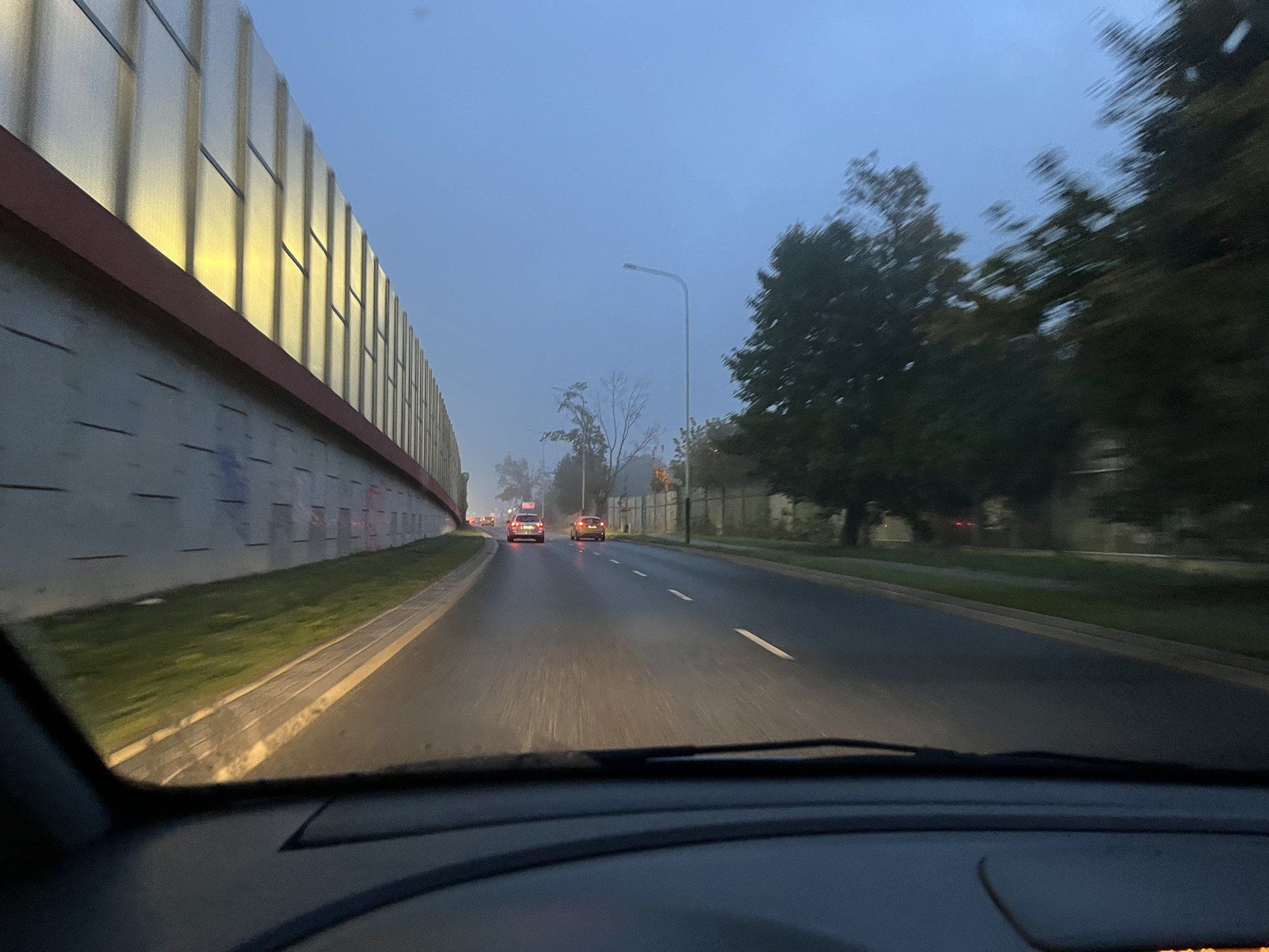 Gęsta mgła nad Łodzią