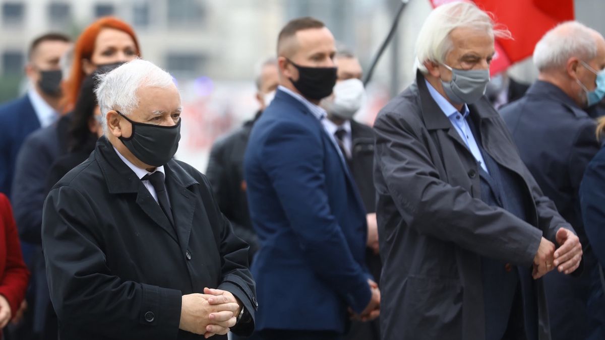 Ryszard Terlecki w towarzystwie Jarosława Kaczyńskiego