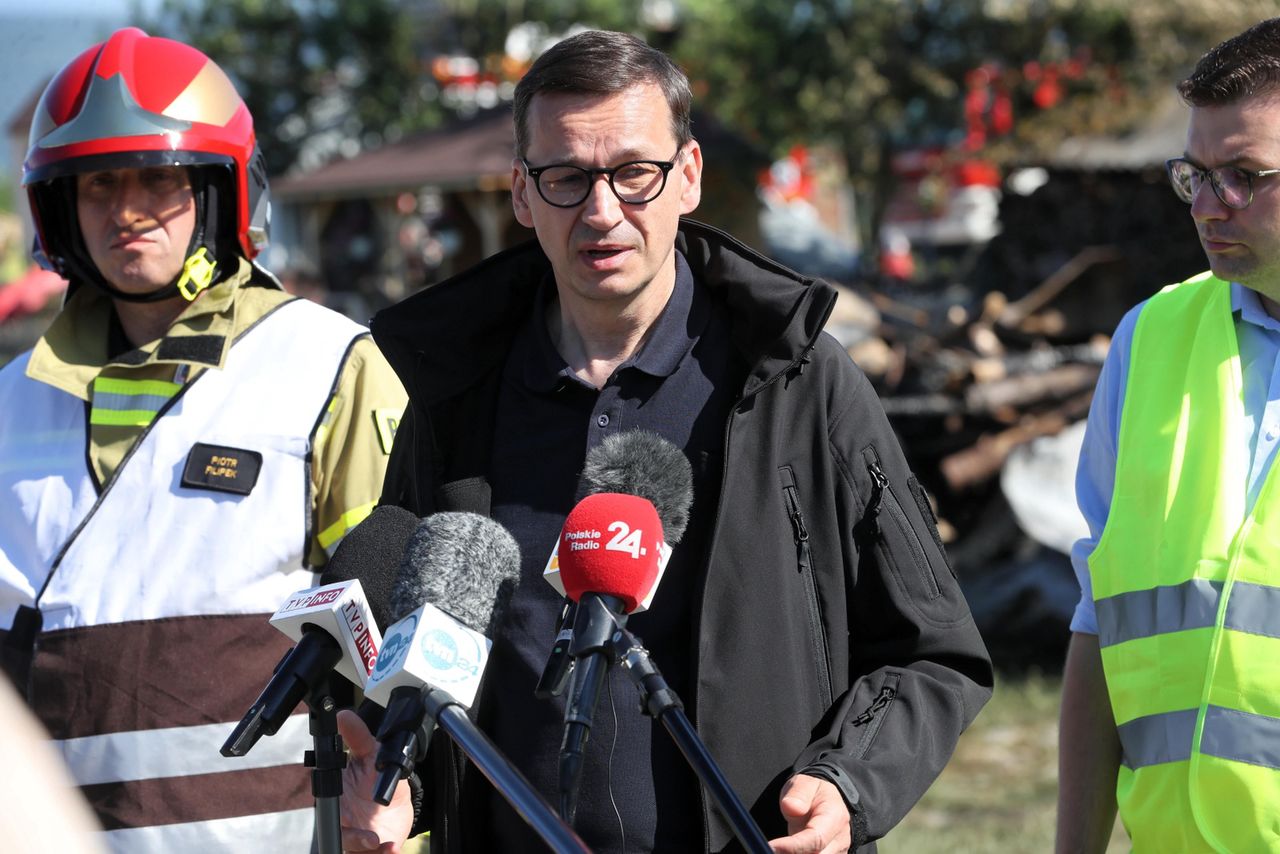 
Pożar w Nowej Białej. Morawiecki: nie zostawimy was samych