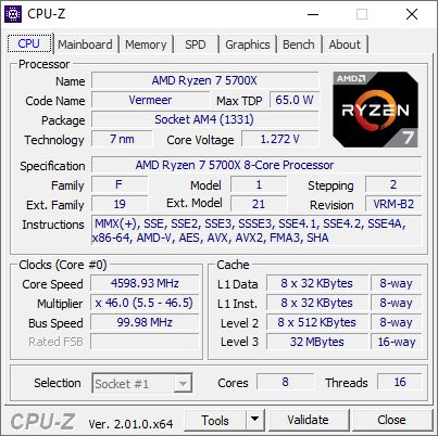 AMD Ryen 7 5700X - podkręcanie procesora