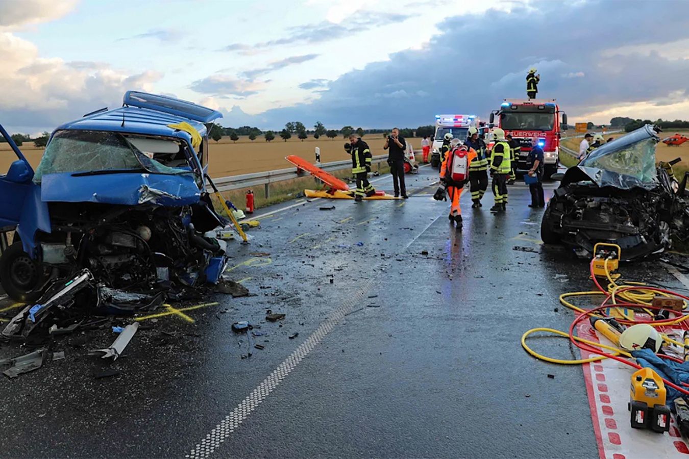 Polak spowodował w Niemczech groźny wypadek. 10 osób zostało rannych