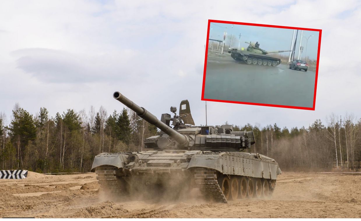 Russian tank's collision with car in Nizhny Tagil raises eyebrows amid ongoing conflict