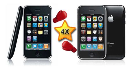 Dowód na to, że iPhone 3GS jest 4 razy szybszy niż iPhone 3G!