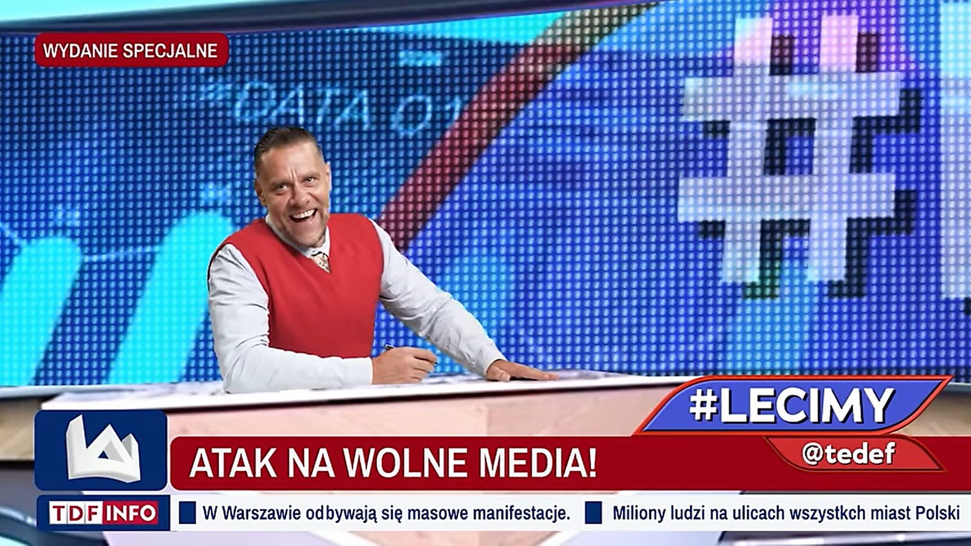 Parodia Michała Rachonia w wykonaniu Tedego