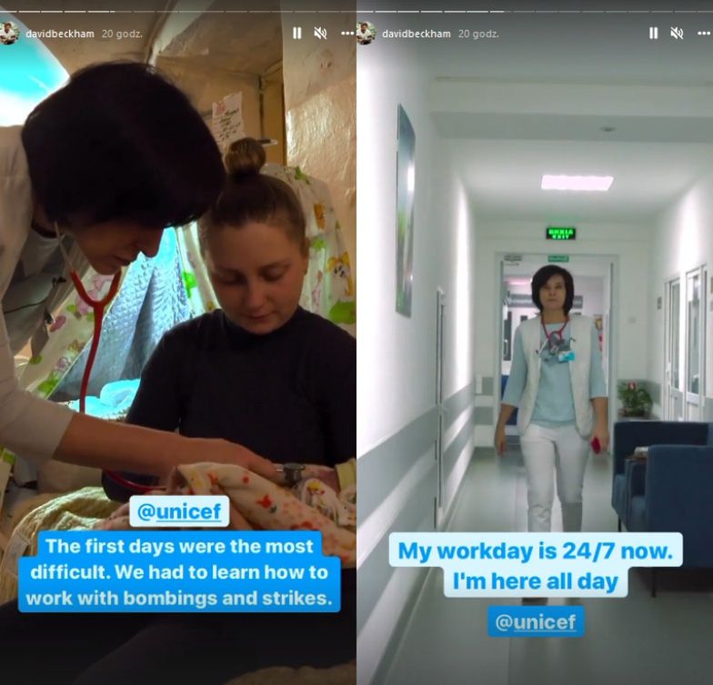 David Beckham przekazał instagramowy profil lekarce z Charkowa
