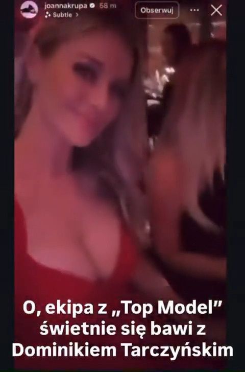 Joanna Krupa i Dominik Tarczyński na wspólnej imprezie