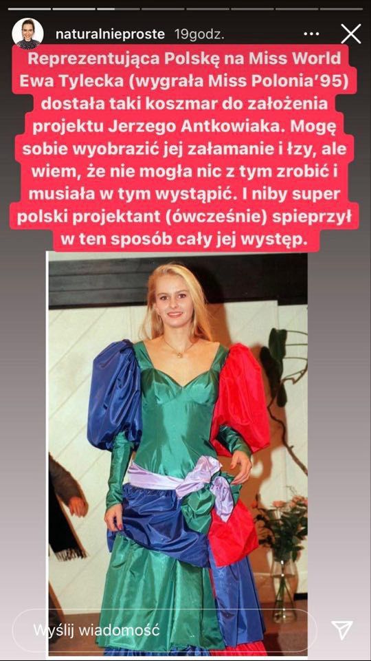 Ewa Tylecka na Miss World w 1995 