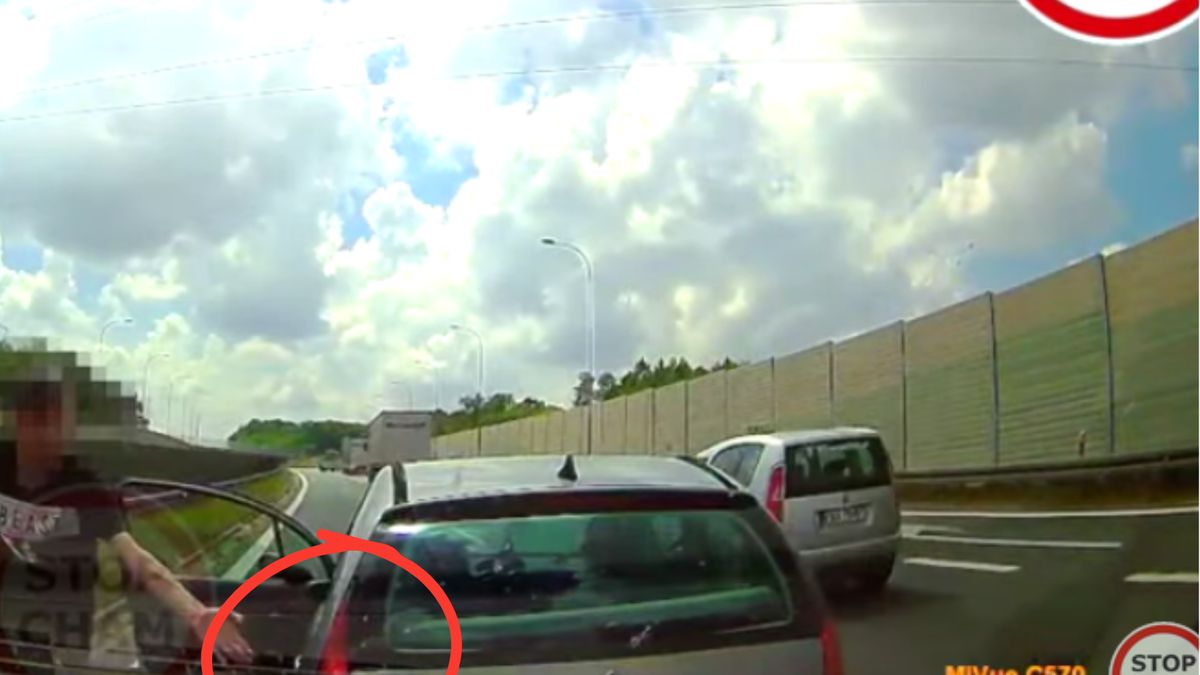 Kierowca Citroena wmawiał autorowi nagrania, że ten był sprawcą stłuczki