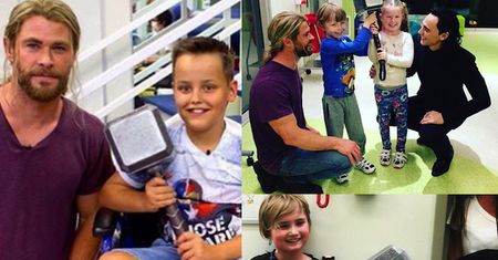 Chris Hemsworth i Tom Hiddleston odwiedzili szpital dziecięcy w Brisbane (ZDJĘCIA)