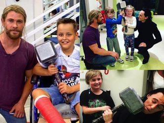Chris Hemsworth i Tom Hiddleston odwiedzili szpital dziecięcy w Brisbane (ZDJĘCIA)