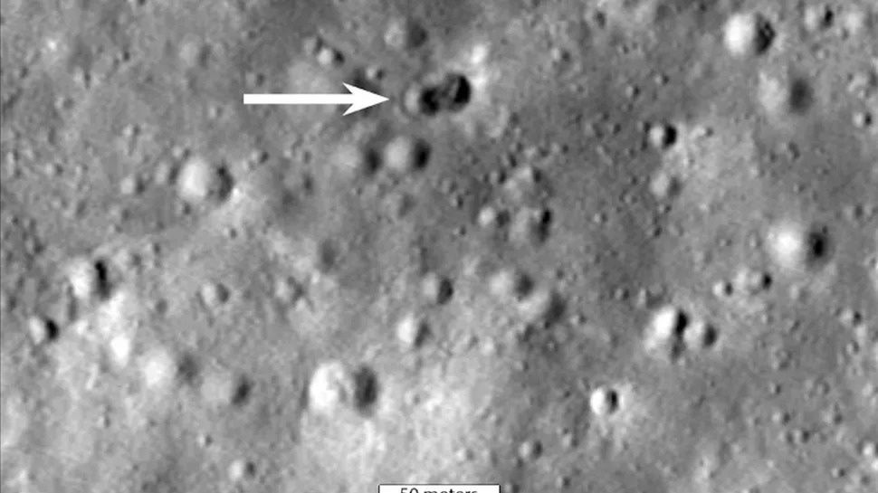 Hertzsprung crater after the impact