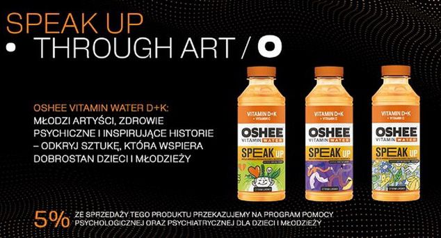 Nowe etykiety napojów Oshee. Projekt dotyczy dobrostanu emocjonalnego