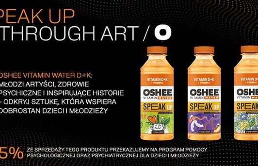 Nowe etykiety napojów Oshee. Projekt dotyczy dobrostanu emocjonalnego
