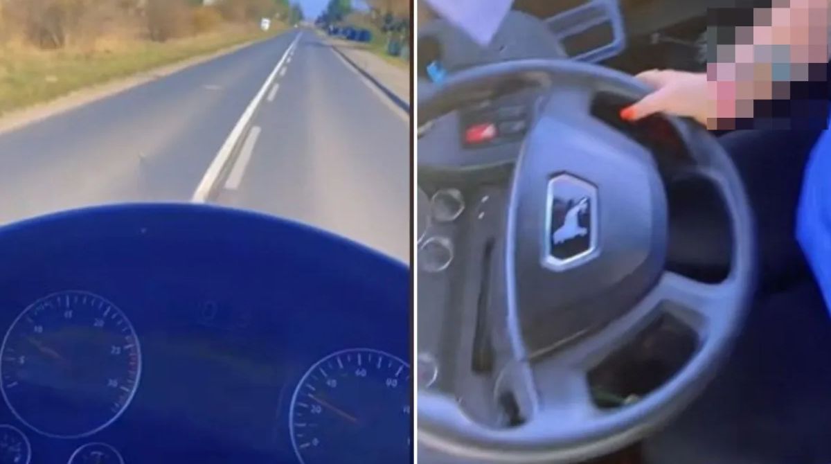 Prowadziła autobus MZK jedną ręką, drugą nagrywała filmik.