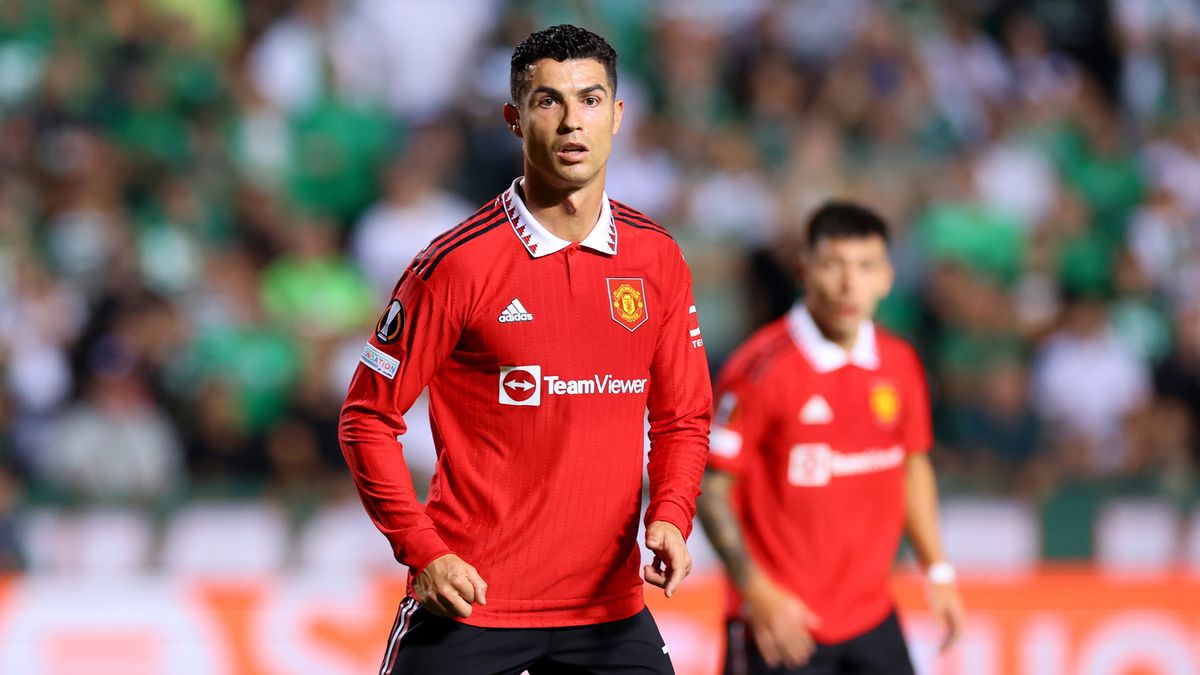 Manchester United's Cristiano Ronaldo reacts during the UEFA Europa League group E soccer match between Omonoia and Manchester United at GSP stadium in Nicosia, Cyprus, 06 October 2022. EPA/SAVVIDES PRESS Dostawca: PAP/EPA.