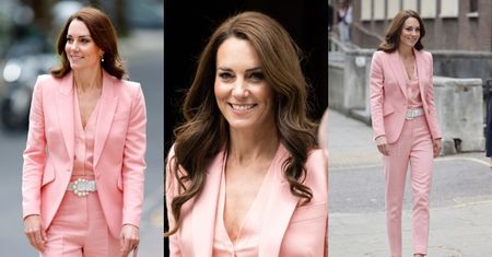 Kate Middleton z idealnie ułożonymi włosami zachwyca w różowym garniturze za ponad 10 tysięcy (ZDJĘCIA)