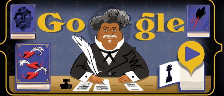 Alexandre Dumas w Google Doodle. Google upamiętnia francuskiego pisarza