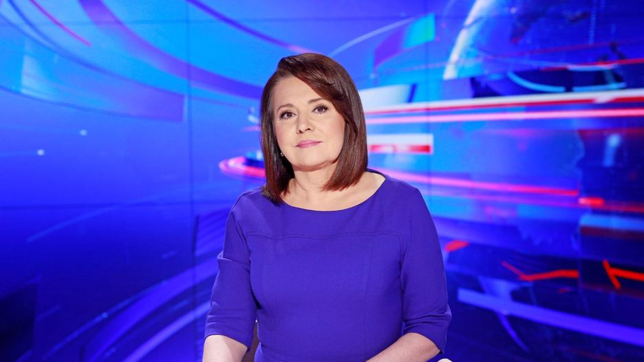 Danuta Holecka, prowadząca "Wiadomości" TVP