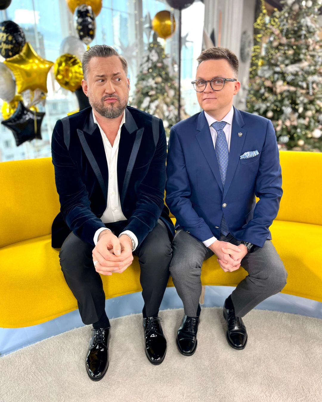 Marcin Prokop z Szymonem Hołownią w "Dzień dobry TVN"