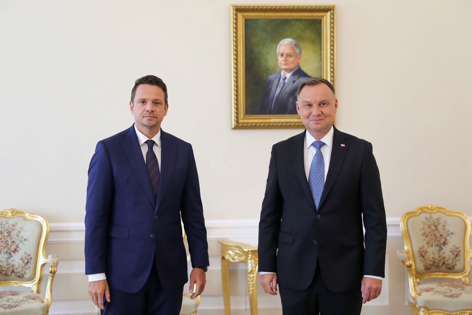 Spotkanie Andrzeja Dudy i Rafała Trzaskowskiego w Pałacu Prezydenckim